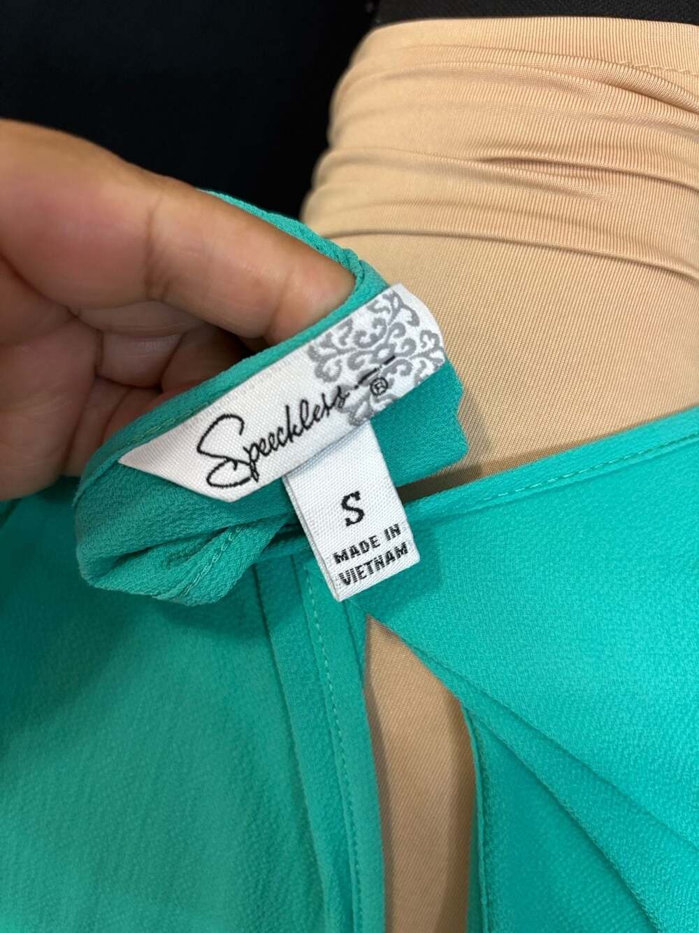 Speechless Large Sleeveless Lined Tunic Dress Turquoise Teal Keyhole Summer #4R